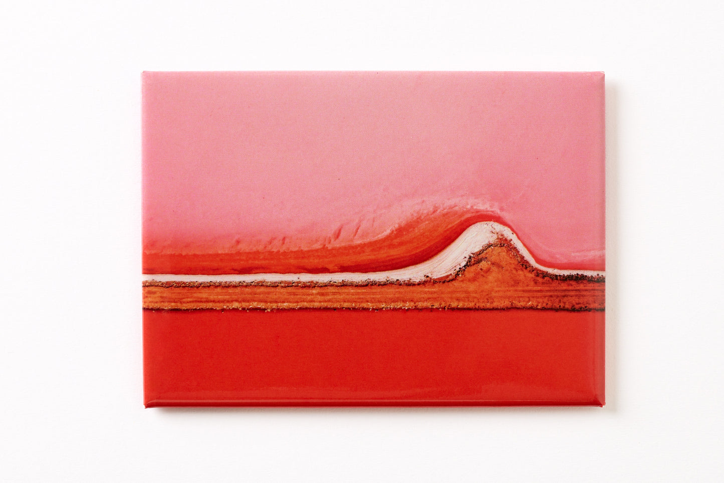 Australian Prints by Mackenzie Sweetnam. An aerial abstract image of Hutt Lagoon printed on a high quality magnet.