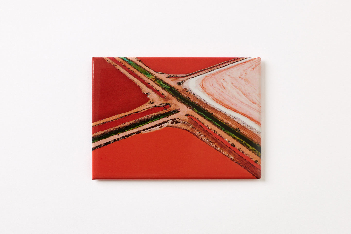 Australian Prints by Mackenzie Sweetnam. An aerial abstract image of Hutt Lagoon printed on a high quality magnet.