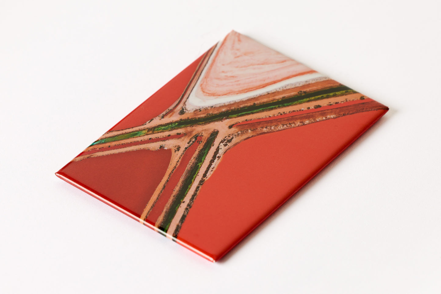 Australian Prints by Mackenzie Sweetnam. An aerial abstract image of Hutt Lagoon printed on a high quality magnet.