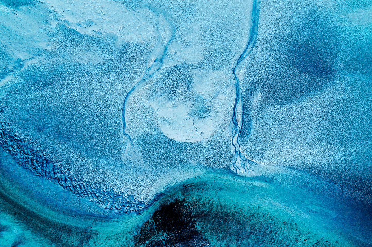 Australian Prints by Mackenzie Sweetnam. An abstract print of West Australian tides in blue.