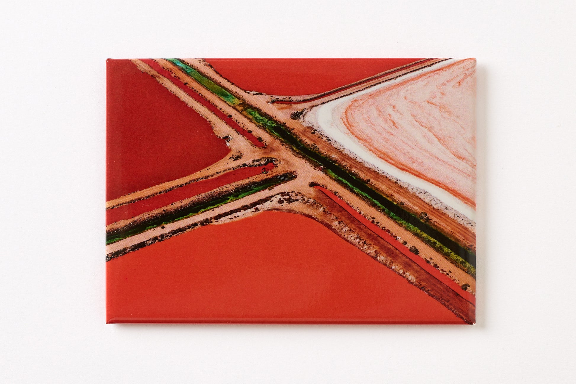 Australian Prints by Mackenzie Sweetnam.  An aerial abstract image of Hutt Lagoon printed on a high quality magnet.