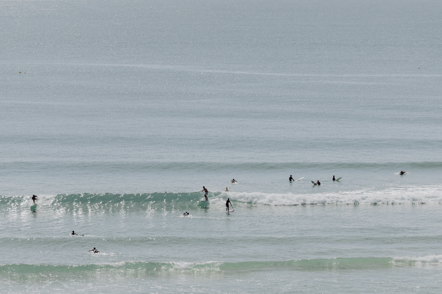 Australian Prints by Mackenzie Sweetnam. Surfers out early morning in Queensland to beat the crowds.