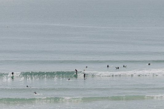 Australian Prints by Mackenzie Sweetnam. Surfers out early morning in Queensland to beat the crowds.